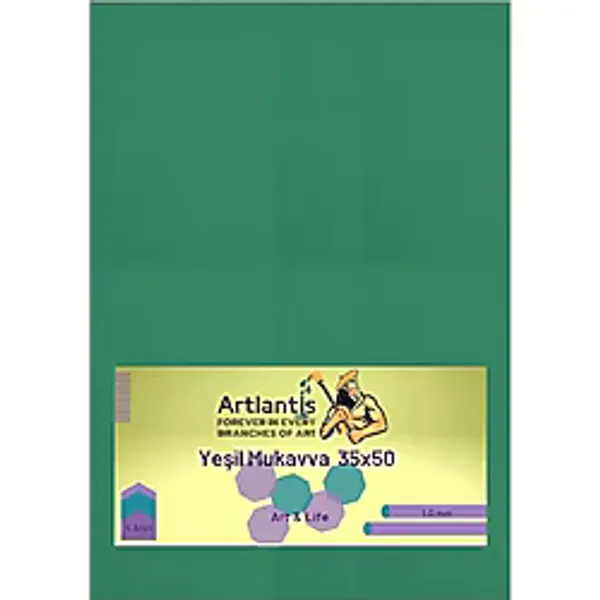 Yeşil Renkli Mukavva 35x50 5 Adet Artlantis Renkli Mukavva 5 Adet