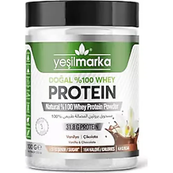 Yeşilmarka Natural Whey Protein Powder - Vanilin/Chocolate 100g Protein Tozu
