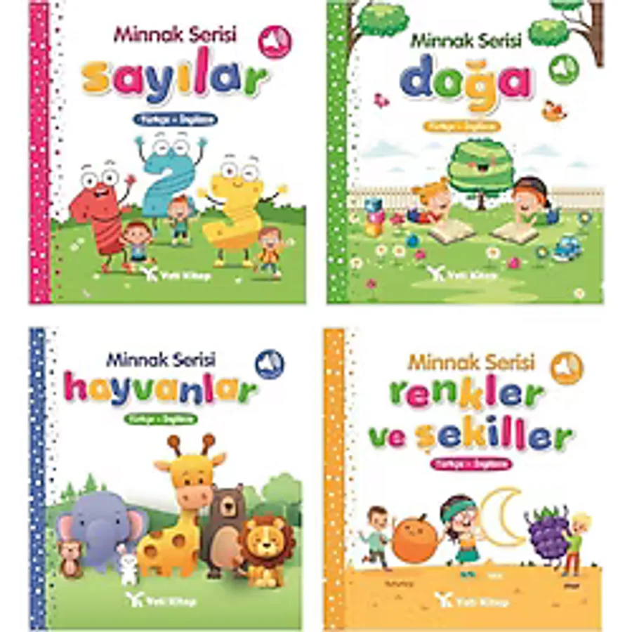 Yeti Okul Öncesi Bebek Kitapları 4 Kitap Set (Sayılar - Hayvanlar - Doğa - Renkler ve Şekiller ) Sert Yapraklı