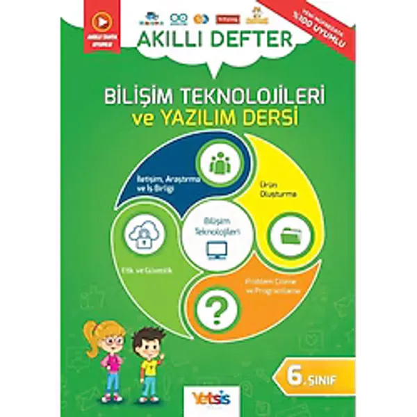 Yetsis Yayınları Bilişim Teknolojileri ve Yazılım Dersi 6. Sınıf Akıllı Defter