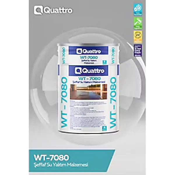 YEYKİM Quattro Quattro WT-7080 Şeffaf Su Yalıtım Malzemesi - 4KG
