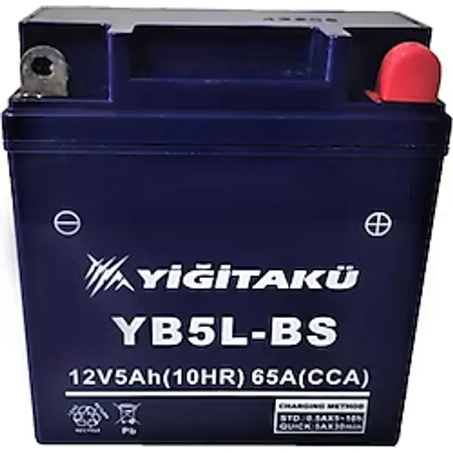 Yiğit Akü YB5L-BS 12V 5 Ah Motosiklet Aküsü