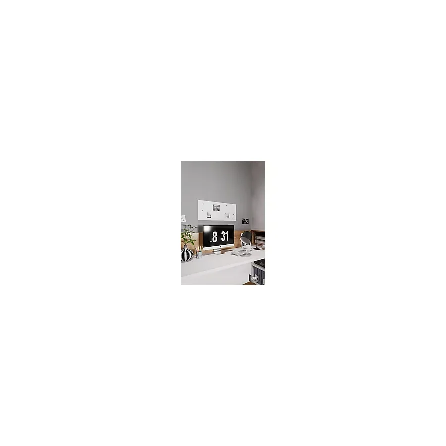 Yiğit Metal Mıknatıslı Pano Beyaz Ofis/çalışma Odası İçin Mıknatıs Hediyeli Metal Magnet Hatıra Panosu 24 x 70 CM