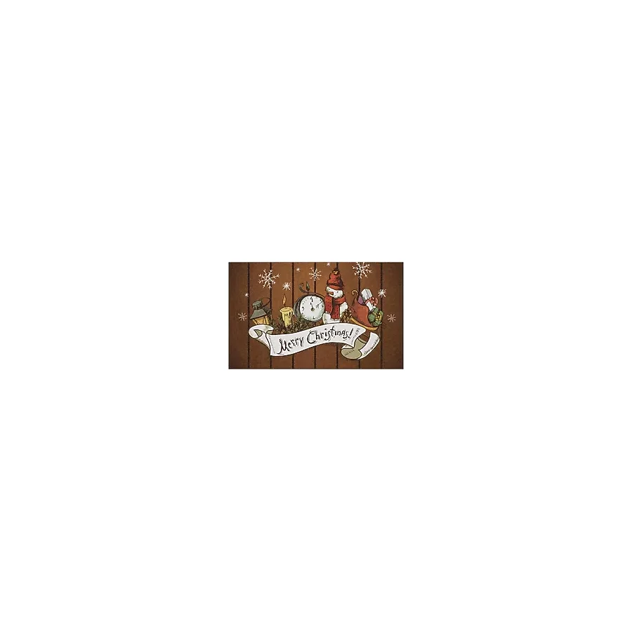 Yilbasi Merry Christmas Tasarım Kapı Onu Ve Ev Ici Paspas 45X75 Cm