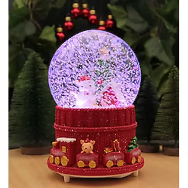 Yılbaşı Noel Kar Küresi Christmas Işıklı, Müzikli Ve Kar Motorlu Mega Boy Kar Küresi Premium