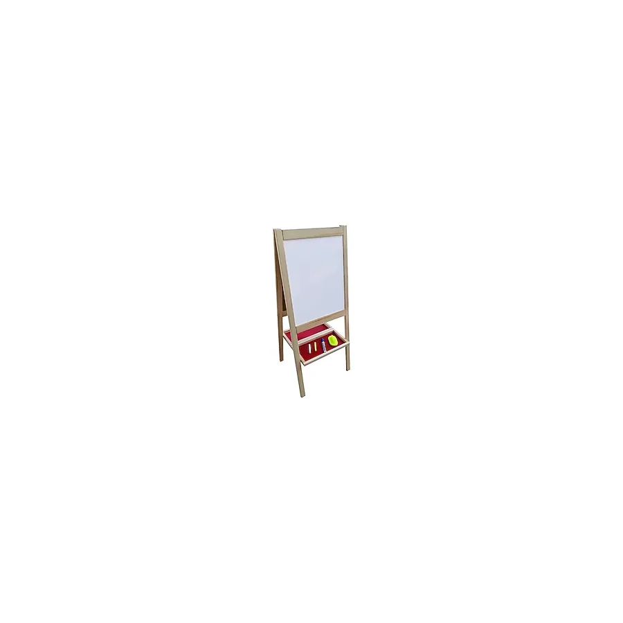 Yıldırım's Home Çift Taraflı Ayaklı Ahşap Çocuk Yazı Tahtası 110x45 cm Kalem Silgi Tebeşir Hediyeli