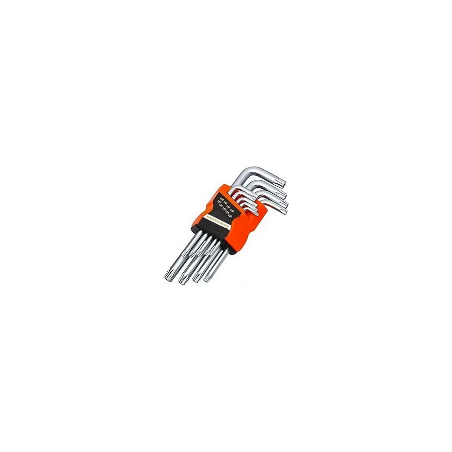 Yıldız Alyan Anahtar Takımı Tork Anahtarı Delikli Set Kısa 9Lu Torx Tork Yıldız Alyan Set