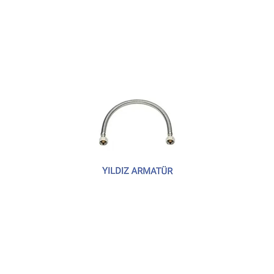 Yıldız Armatür Paslanmaz Çelik Örgülü Hortum,klozet,taharet Musluğu Fleksi Bağlantı Hortumu Flex 3/8-3/8 30 cm