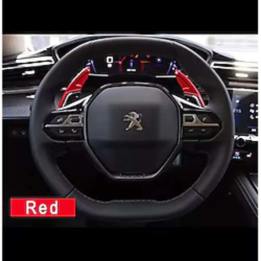 Yıldıztuning Peugeot 208 F1 Direksiyon Kırmızı Kulakçık Aksesuar 2020-2024