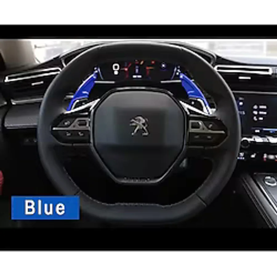 Yıldıztuning Peugeot 3008 F1 Direksiyon Mavi Kulakçık Aksesuar 2017-2024