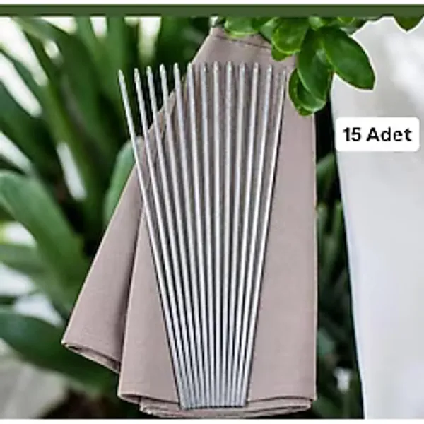 Yılmaz Nargile Ciğer Şişi 15 Adet 55 cm ,et Mangal Yassı Şiş (Ince Şiş Uzunluk 55 cm ),mangal Aksesuarı Kebap,ciğer,kuşbaşı