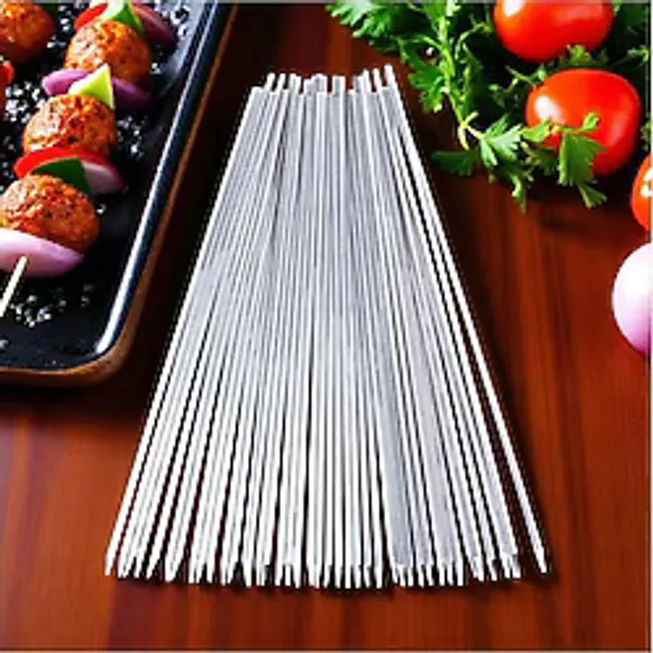 Yılmaz Nargile Ciğer Şişi 40 Adet 55 cm ,et Mangal Yassı Şiş (Ince Şiş Uzunluk 55 cm ),mangal Aksesuarı Kebap,ciğer,kuşbaşı