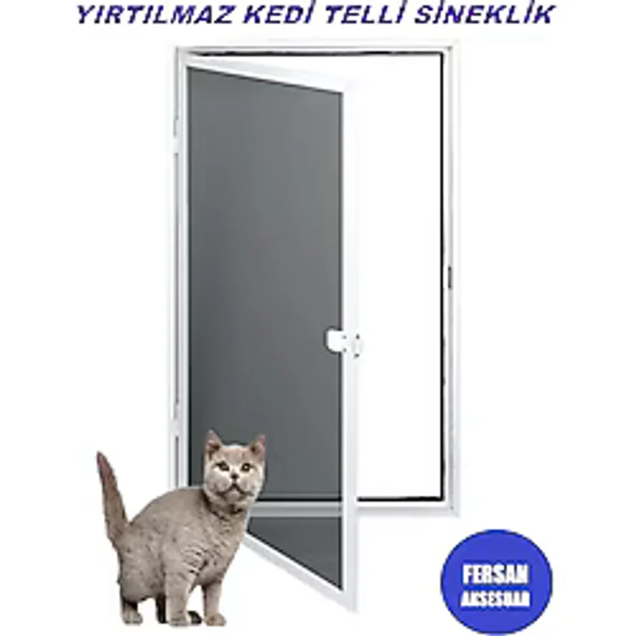 Yırtılmaz Kedi Telli Pet Tül Menteşeli Sineklik Takımı Pencere