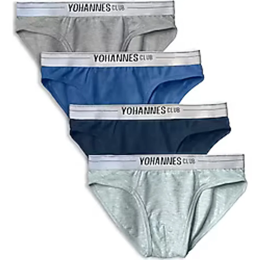 Yohannes Club, Erkek Çocuk, Pamuklu Slip Külot, 4'lü Paket, Çok Renkli
