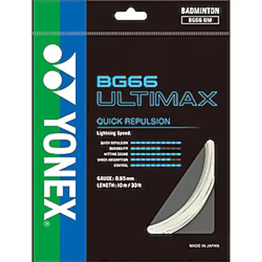 Yonex BG 66 Ultimax Badminton Kordajı 0.65 mm / 10 M - Beyaz