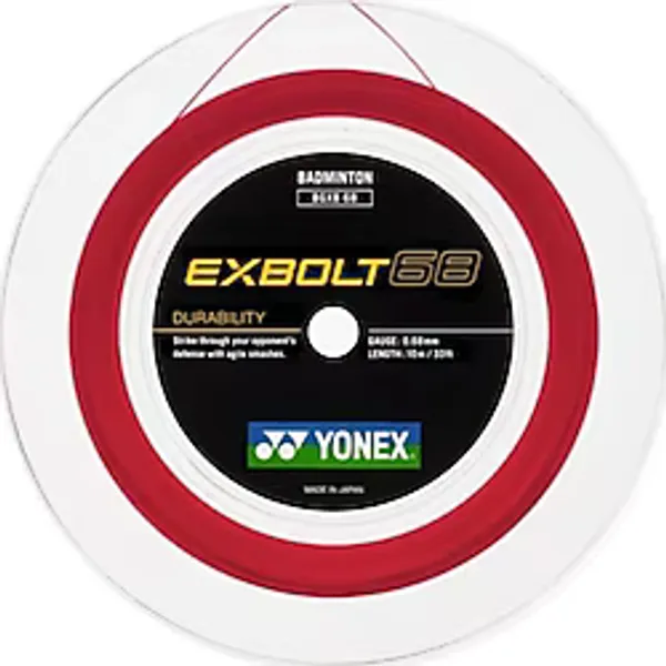 Yonex - Exbolt 68 - 0.68 - 200 M - Kırmızı - Badminton Kordajı