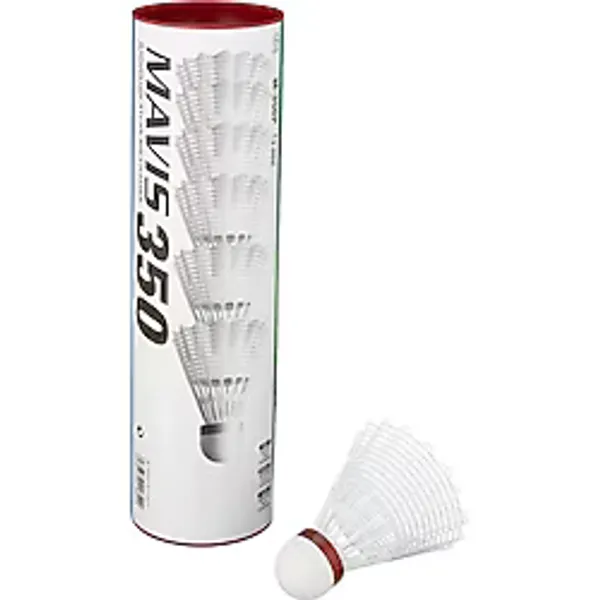 YONEX MAVIS 350 (6'lı) BEYAZ BADMINTON TOPU - Kırmızı Bant