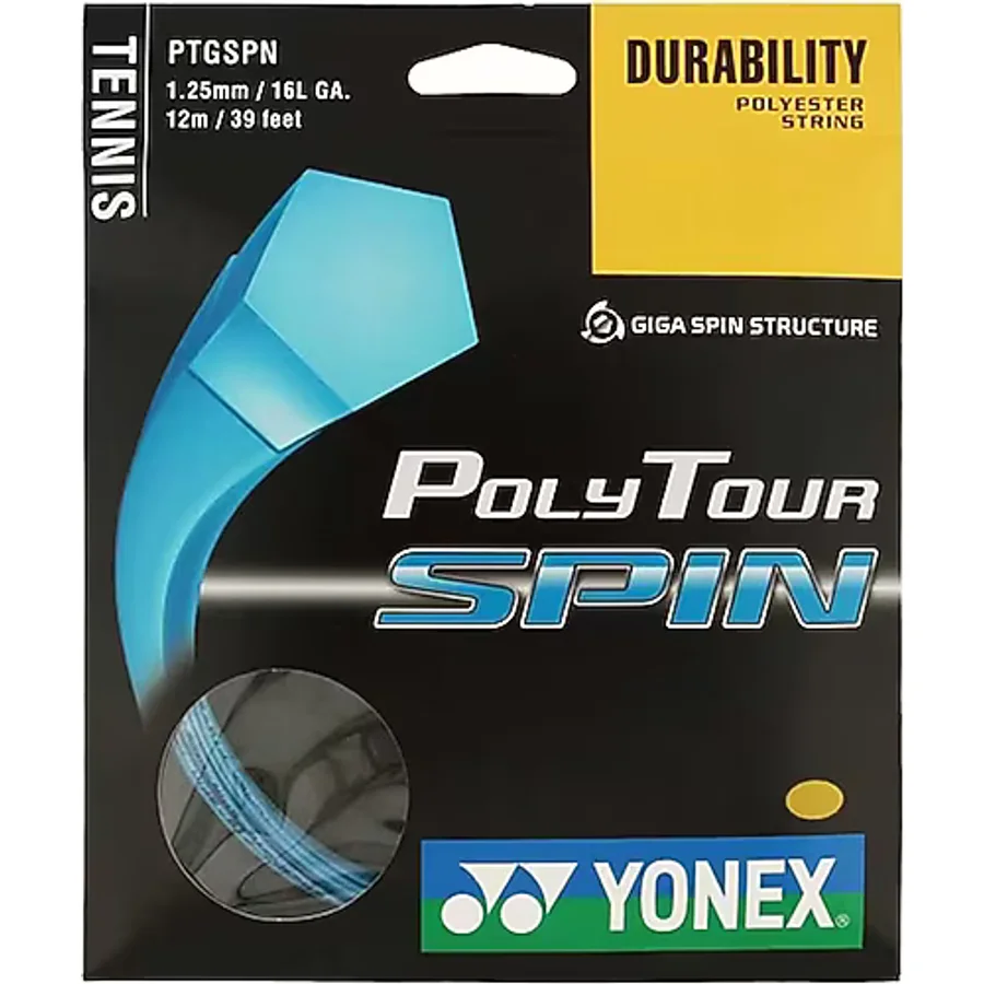 YONEX POLY TOUR Spin 125 12M TENİS KORDAJI MAVİ