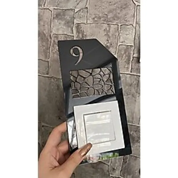 Yönline 10 Adet Parlak Daire Kapı Numarası Zil Priz Çerçevesi
