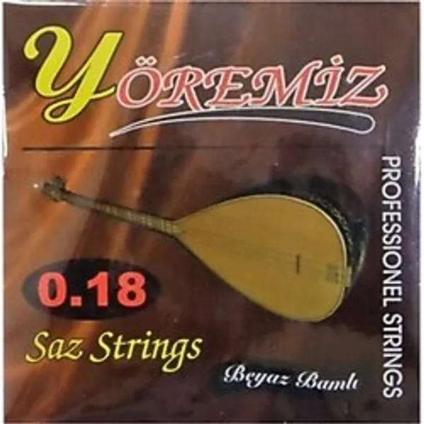 Yöremiz 018 Kısa Sap Saz Teli Mızrap Hediyeli)