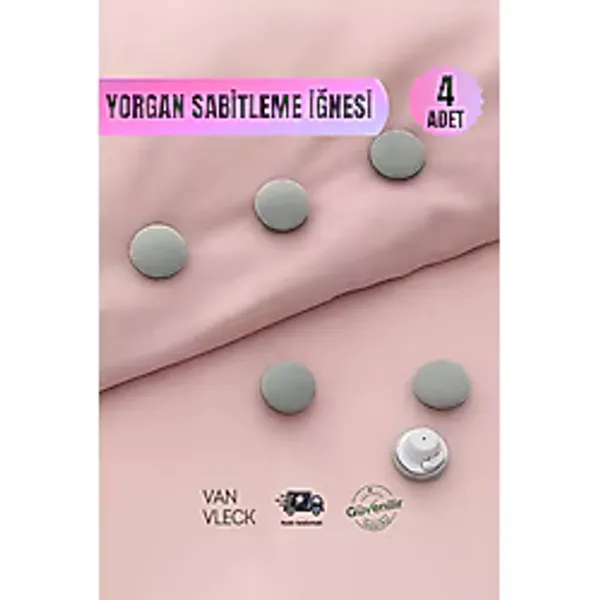 Yorgan Tutucu Ve Sabitleyici İğne Nevresim Kaydırmaz Toka, Battaniye Sabitleme Aparatı, 4 Lü Set Çok Renkli