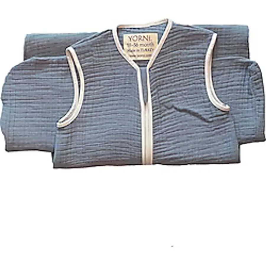 Yorni Denim Yazlık Ve Mevsimlik 4 Kat Müslin Torba Uyku Tulumu Koyu Gri