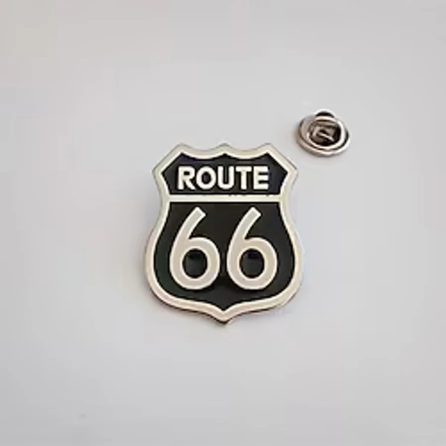 Yörük Tasarım Route 66 Krom Mineli Rozet Gümüş