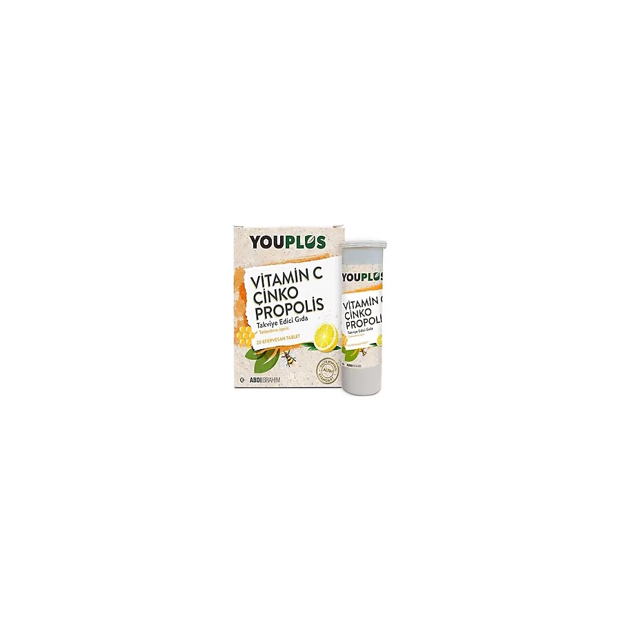 Youplus Vitamin C Çinko Propolis 20 Efervesan Tablet