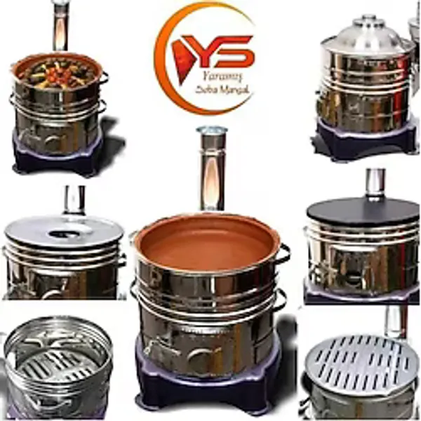 Ys Yaramış Set Güveç Mangal Toprak Tandır Gözleme Yufka Ekmek Saçlı Soba Mangal Çay Tencere Aparatı Izgaralı