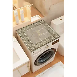YTR HOME Yıkanabilir Çamaşır Makinesi Matı Kurutma Makinesi Örtüsü Koruma Matı Kaymaz Dot Taban Mat