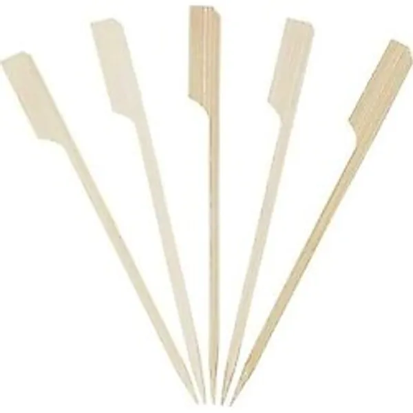 Yuandong Bambu Golf Kürdan 12 cm 100'lü Paket Kokteyl, Sunum, Parti ve Mutfak Kullanımı İçin Doğal Bambu Çubuk