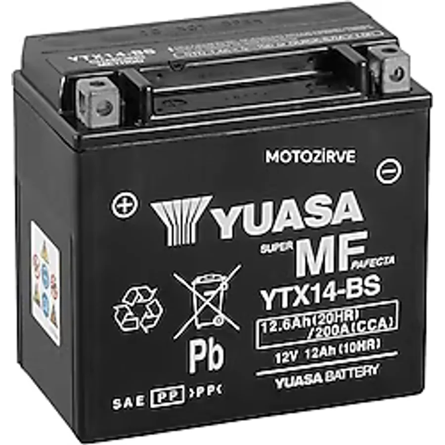 Yuasa YTX14-BS 12 V 12.6 Ah Motosiklet Aküsü