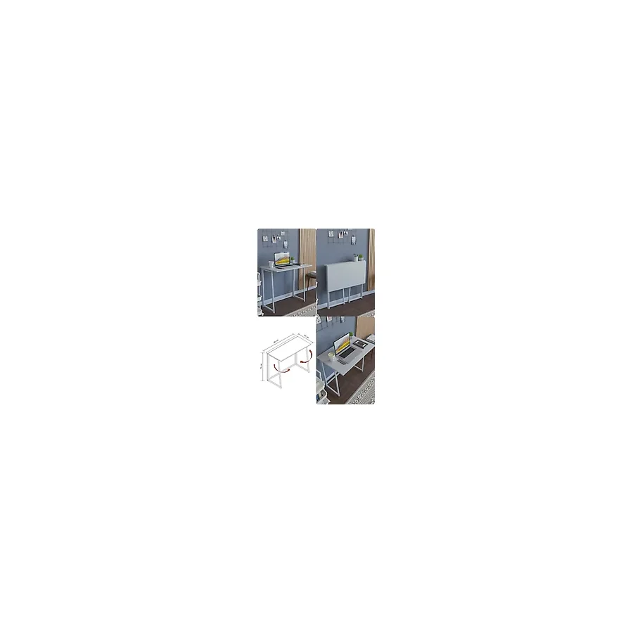 Yüceer Home Premium Katlanır Çalışma Masası Katlanabilir Pratik Çalışma Masası Bilgisayar Masası Çizim Masası