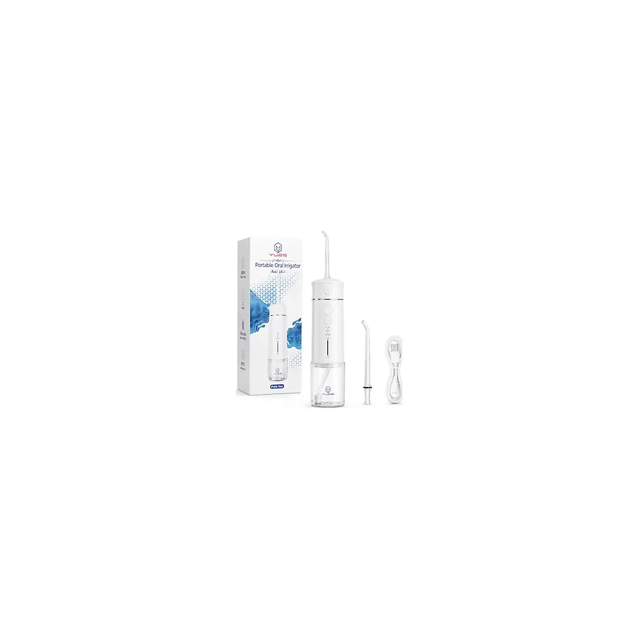 YUES Taşınabilir Ağız Duşu, 180 ml Su Hazneli Şarjlı Diş Temizleme Cihazı, IPX7 Su Geçirmez Oral Irrigator, 3 Modlu, 30-120 PSI Basınç Ayarlı, USB Şarjlı Seyahat Tipi Ağız Bakım Cihazı
