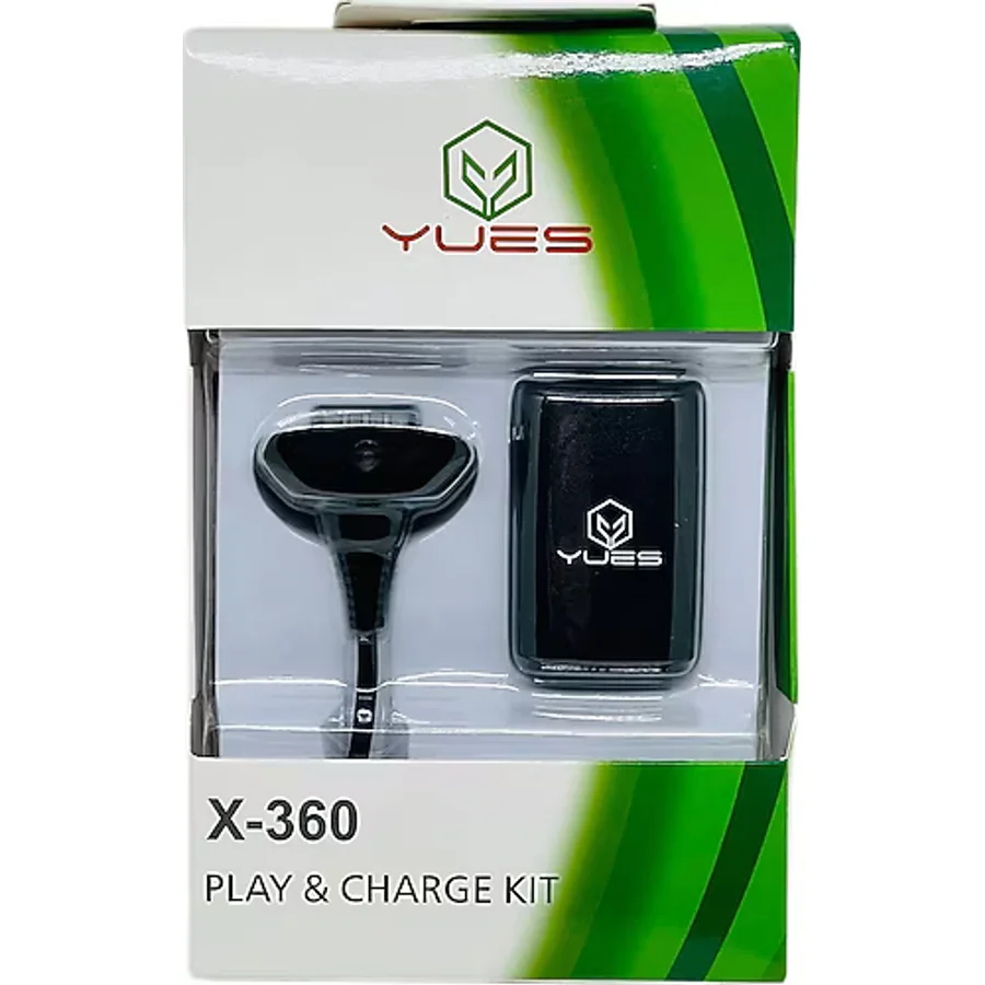 YUES Xbox 360 Gamepad Oyun Kolu Şarj Kit Batarya + Kablo