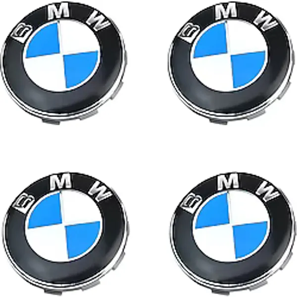 YUKATİCARET Bmw 3 Serisi E90 2005-2013 Logolu Jant Göbeği Seti 65mm- 68mm