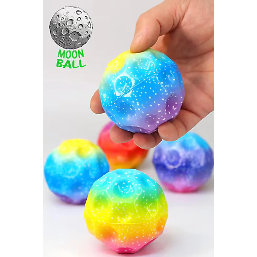 Yükseğe Zıplayan Top Moonball Galaksi Uzay Ay Topu Aşırı Zıplayan Moonball Bahçe Oyuncağı Gökkuşağı