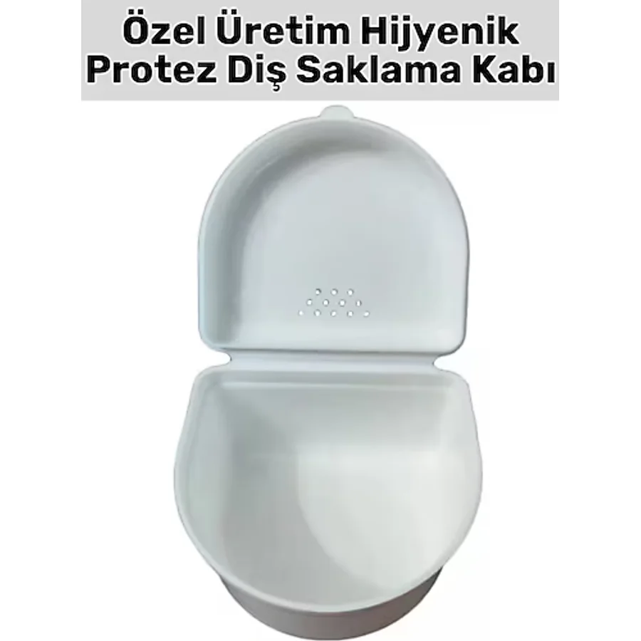 Yüksek Kaliteli Delikli Kapak Hijyenik Protez Diş Saklama Kabı 10 Adet