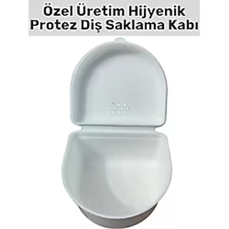 Yüksek Kaliteli Koku Bakteri Oluşumu Önleyici Delikli Kapak Hijyenik Protez Diş Saklama Kabı 5 Adet