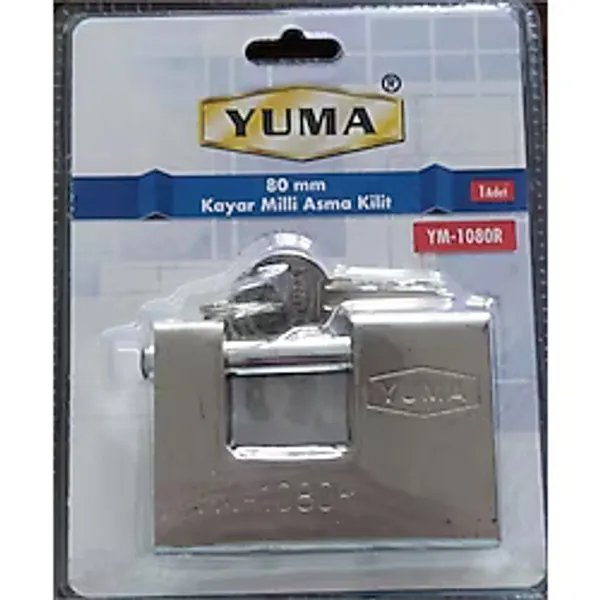 Yuma Ym-1080r Kayar Sürgülü Asma Kilit 80mm Gri