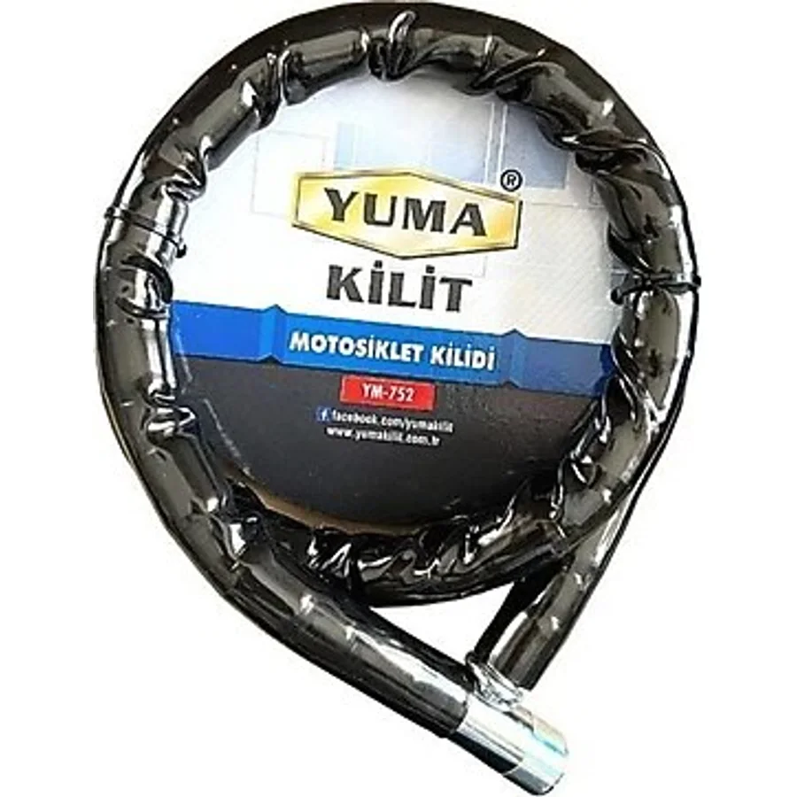 Yuma Ym-752 Motorsiklet Kilidi Anahtarlı Körüklü Siyah Boy : 120cm-çap : 22mm