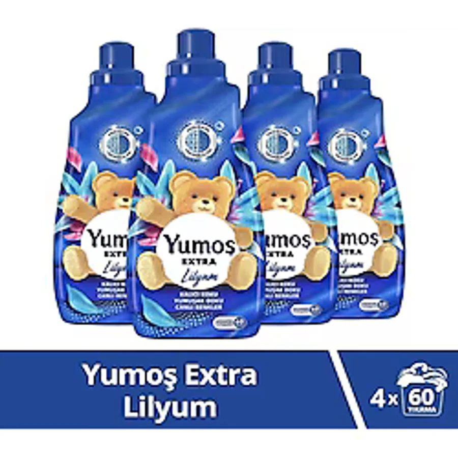 Yumoş Extra Lilyum Yumuşatıcı 60 Yıkama 1.44 lt 4'lü