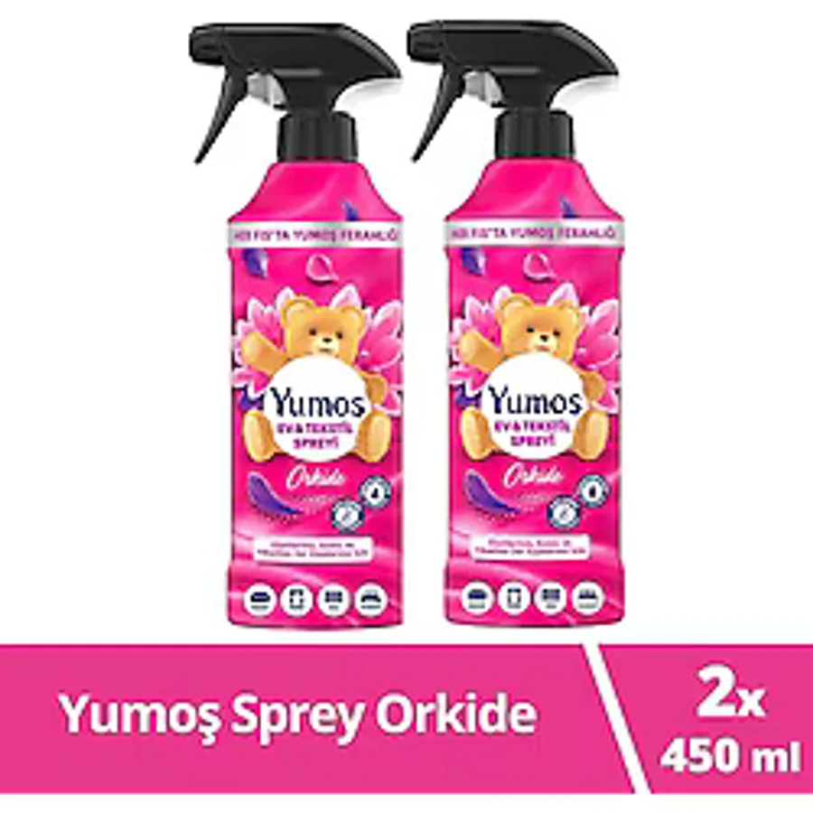 Yumoş Orkide Yıkaması Zor Eşyalar için Sprey 450 ml 2'li