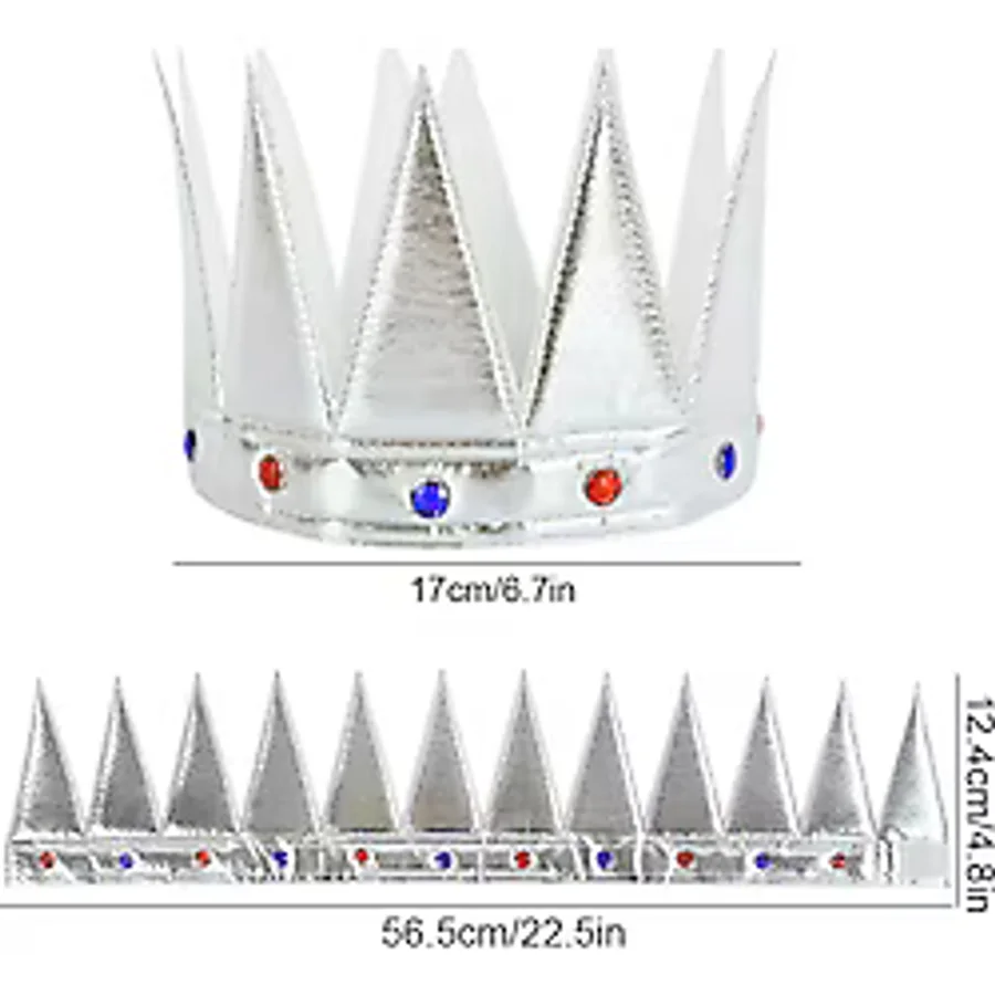 Yumuşak Gümüş Kral Tacı 55 cm