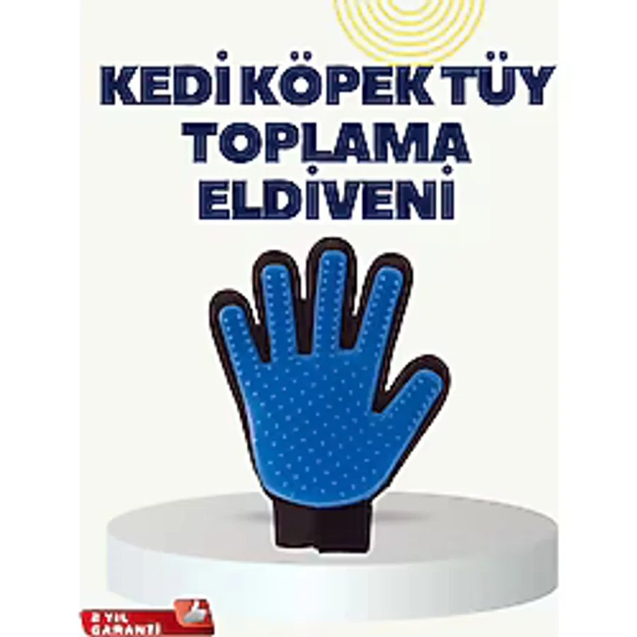 Yumuşak Silikonlu Kedi ve Köpek Tüy Toplama Eldiveni - Masaj Etkili Tüy Dökülme Önleyici