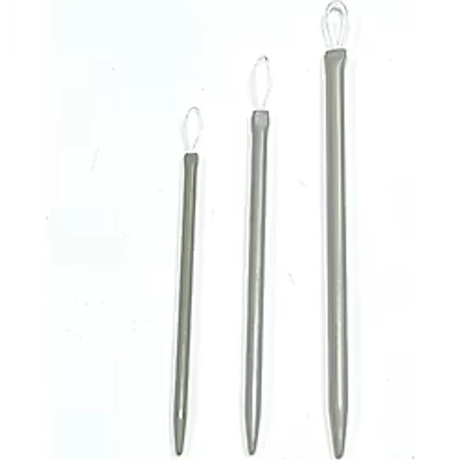 Yün Iğnesi / Misinalı Yün Iğnesi / 3 Lü Set - 3 Adet - Gümüş