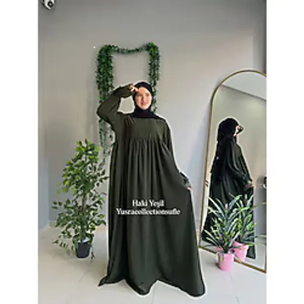 Yüsra Collection Erva Abaya Tesettür Elbise