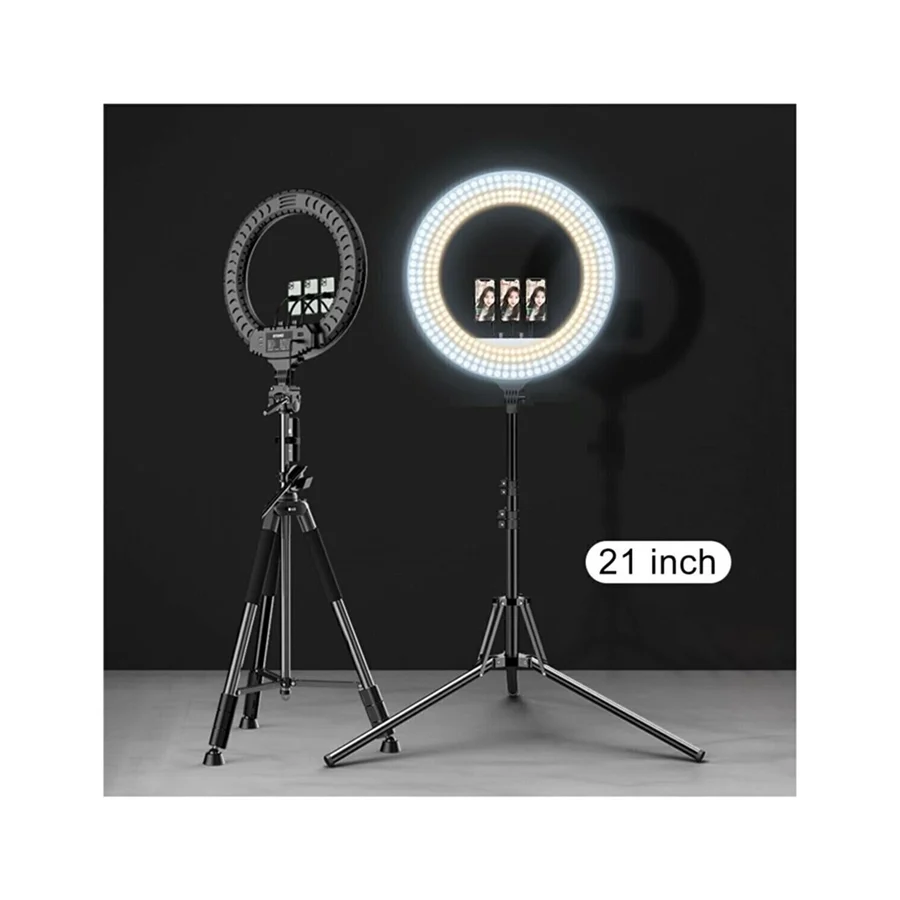Yussraw Mega Boy 21 Inç Ring Light Youtuber Makyaj Güzellik Merkezi Kuaför Kit Çantalı Ve Kumandalı Işık