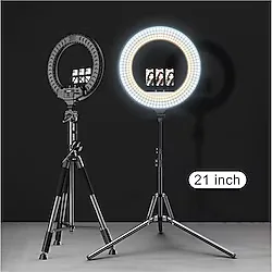 Yussraw Mega Boy 21 Inç Ring Light Youtuber Makyaj Güzellik Merkezi Kuaför Kit Çantalı Ve Kumandalı Işık