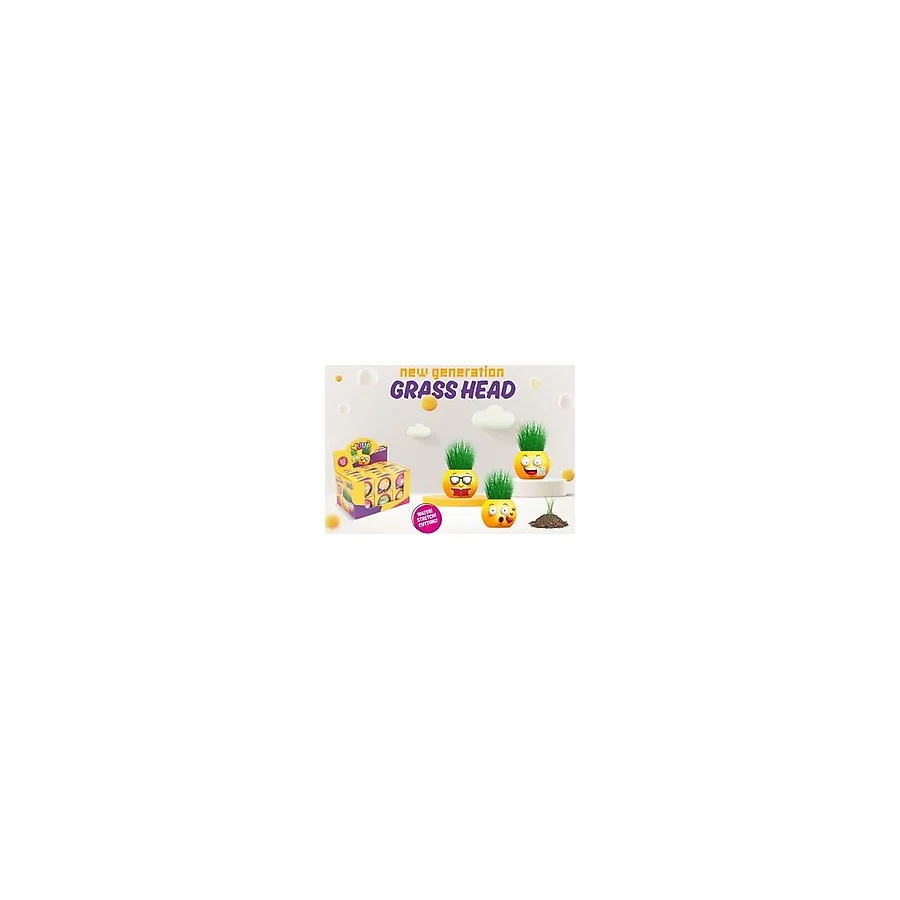 YUUP Emoji Temalı Çim Adam 6'lı Set - Çocuklar İçin Eğitici ve Eğlenceli Bitki Yetiştirme Kiti